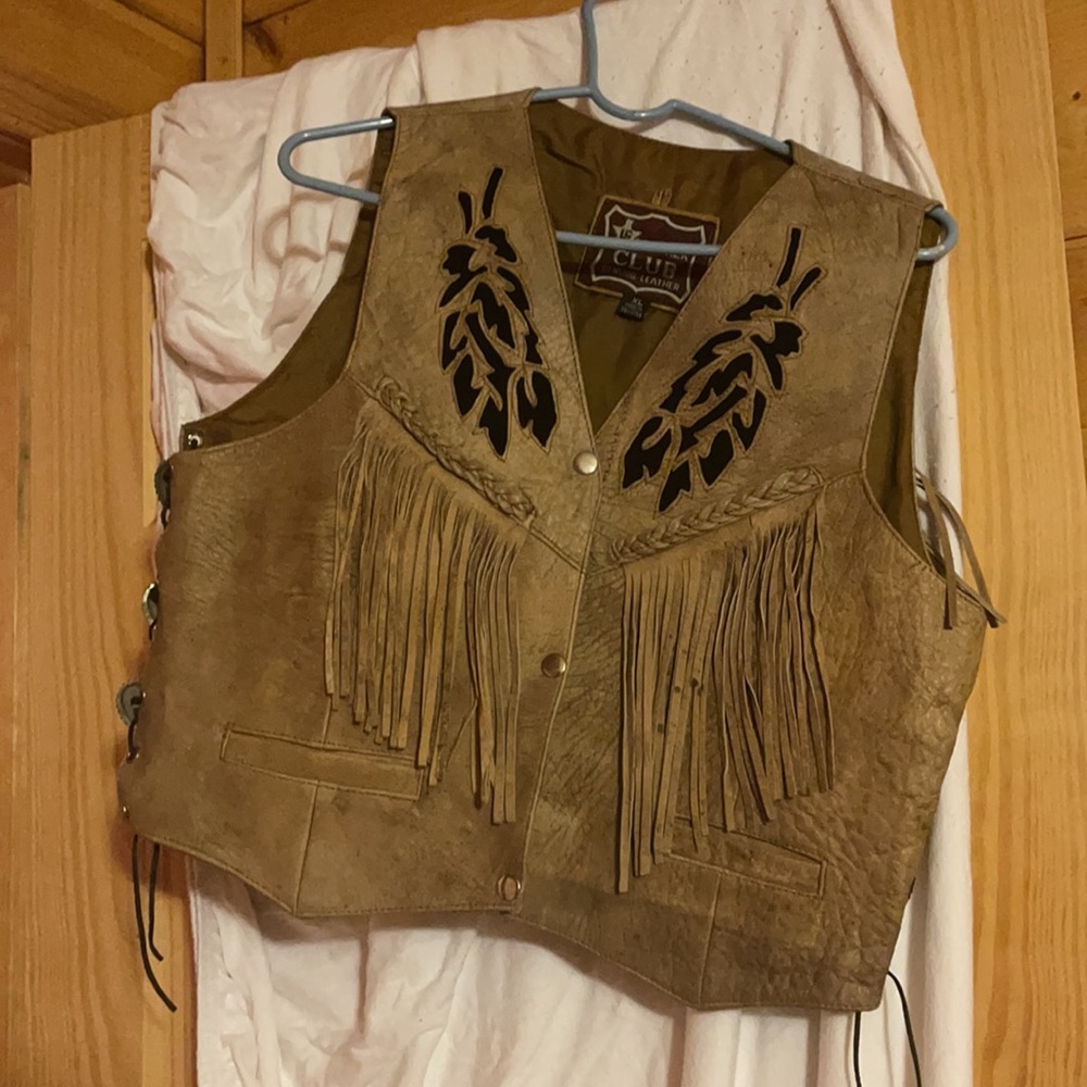 Genuine Leather Motorcycle Vest